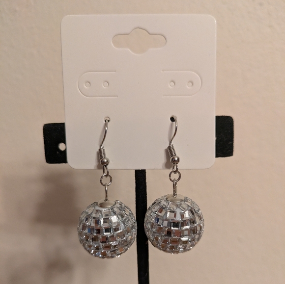 Handmade Jewelry - 🎄BOGO FREE🎄Handmade Silver Disco Ball Earrings